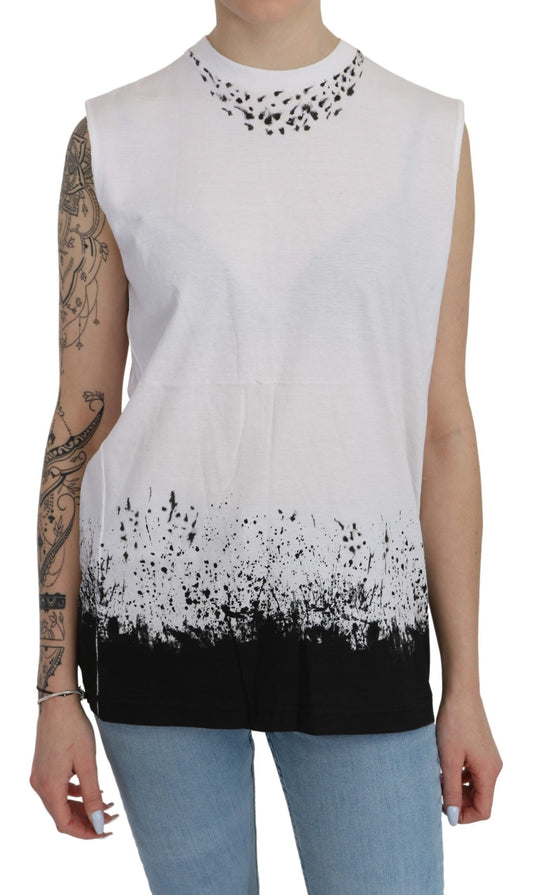 Dsquared² Chic Sleeveless Cotton Crew Neck Top - Ora And Co.