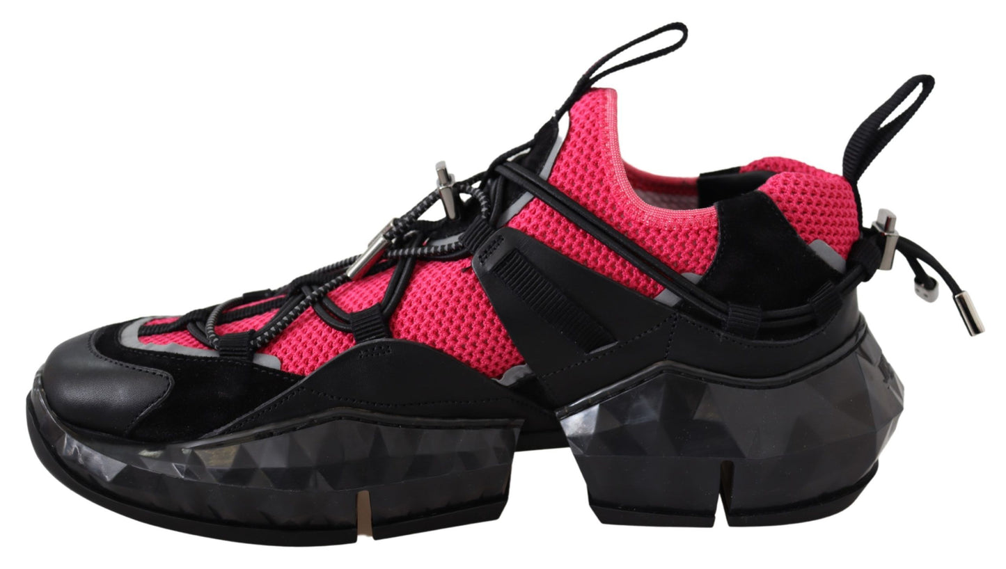 Jimmy Choo Electric Elegance Leather Mesh Sneakers - Ora And Co.