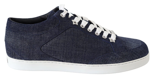 Jimmy Choo Chic Slip-On Blue Denim Suede Sneakers - Ora And Co.