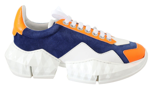 Jimmy Choo Electric Elegance Leather Mix Sneakers - Ora And Co.