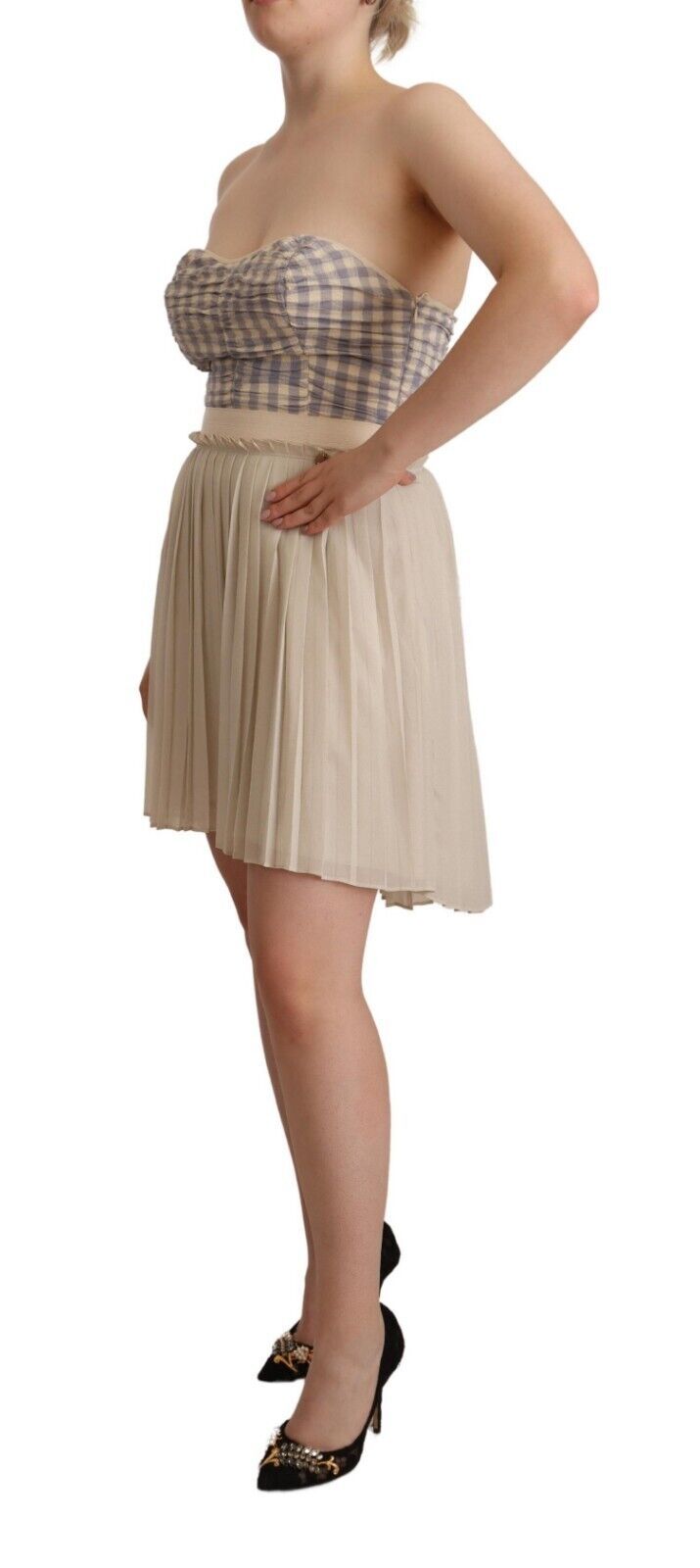 Guess Chic Beige Strapless A-Line Dress - Ora And Co.