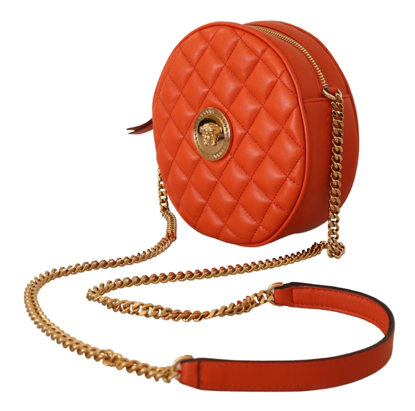 Versace Elegant Round Nappa Leather Crossbody Bag - Ora And Co.