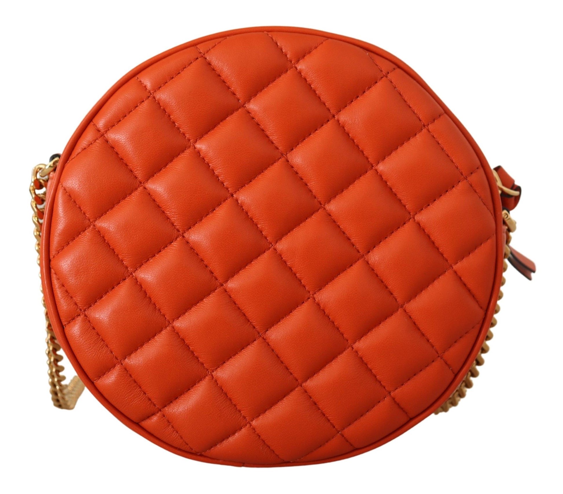 Versace Elegant Round Nappa Leather Crossbody Bag - Ora And Co.