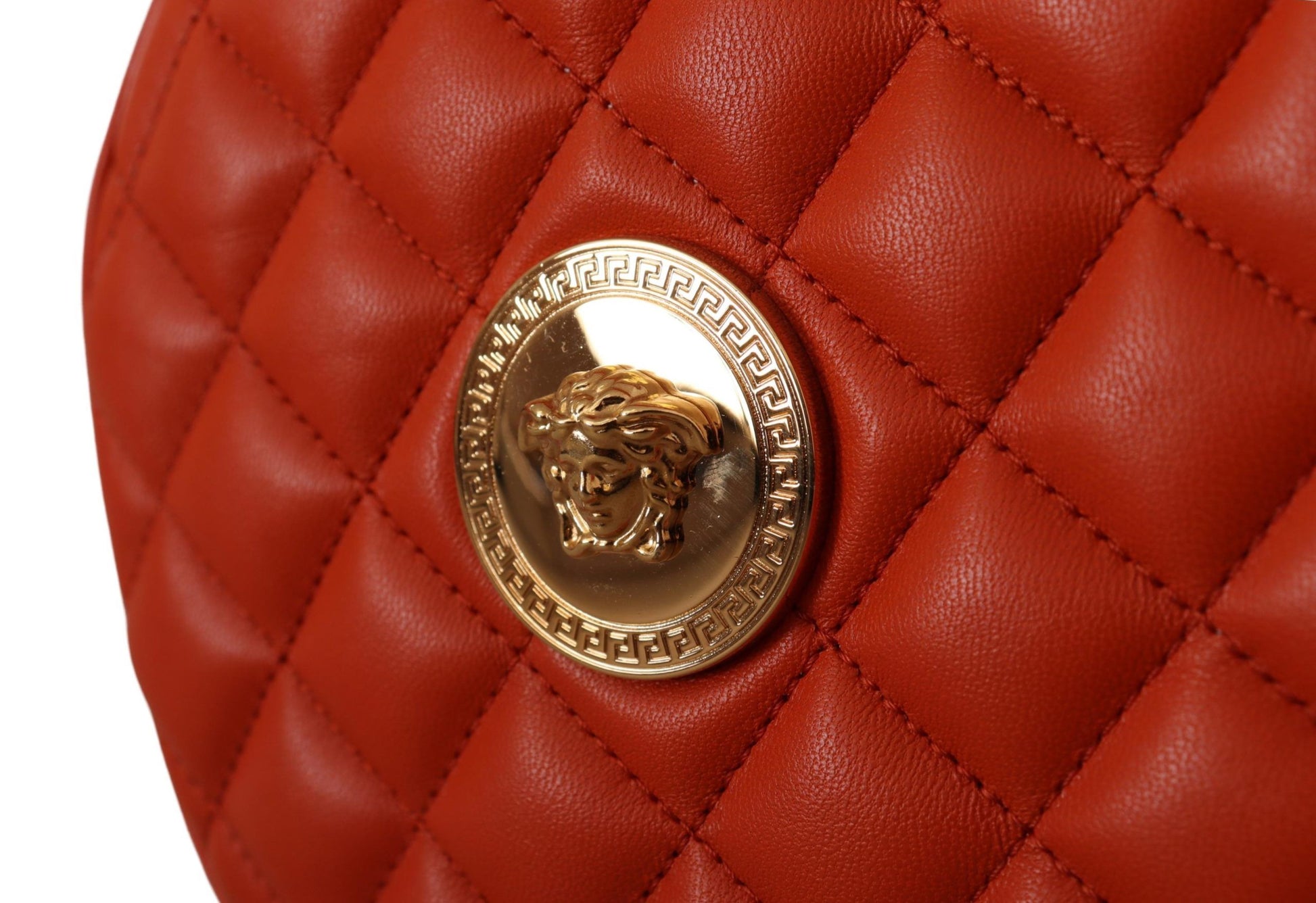 Versace Elegant Round Nappa Leather Crossbody Bag - Ora And Co.