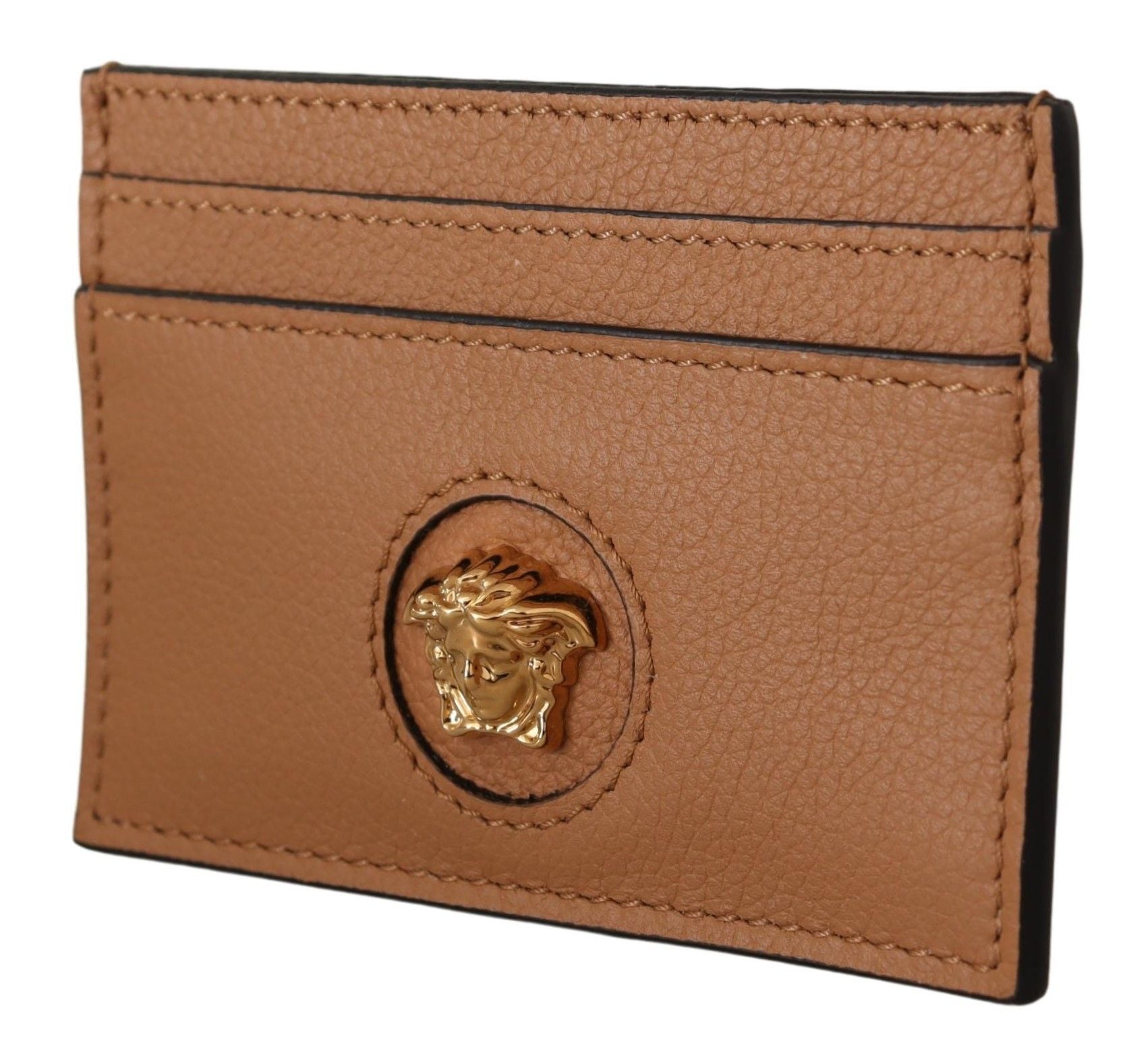 Versace Elegant Medusa Calf Leather Card Holder - Ora And Co.