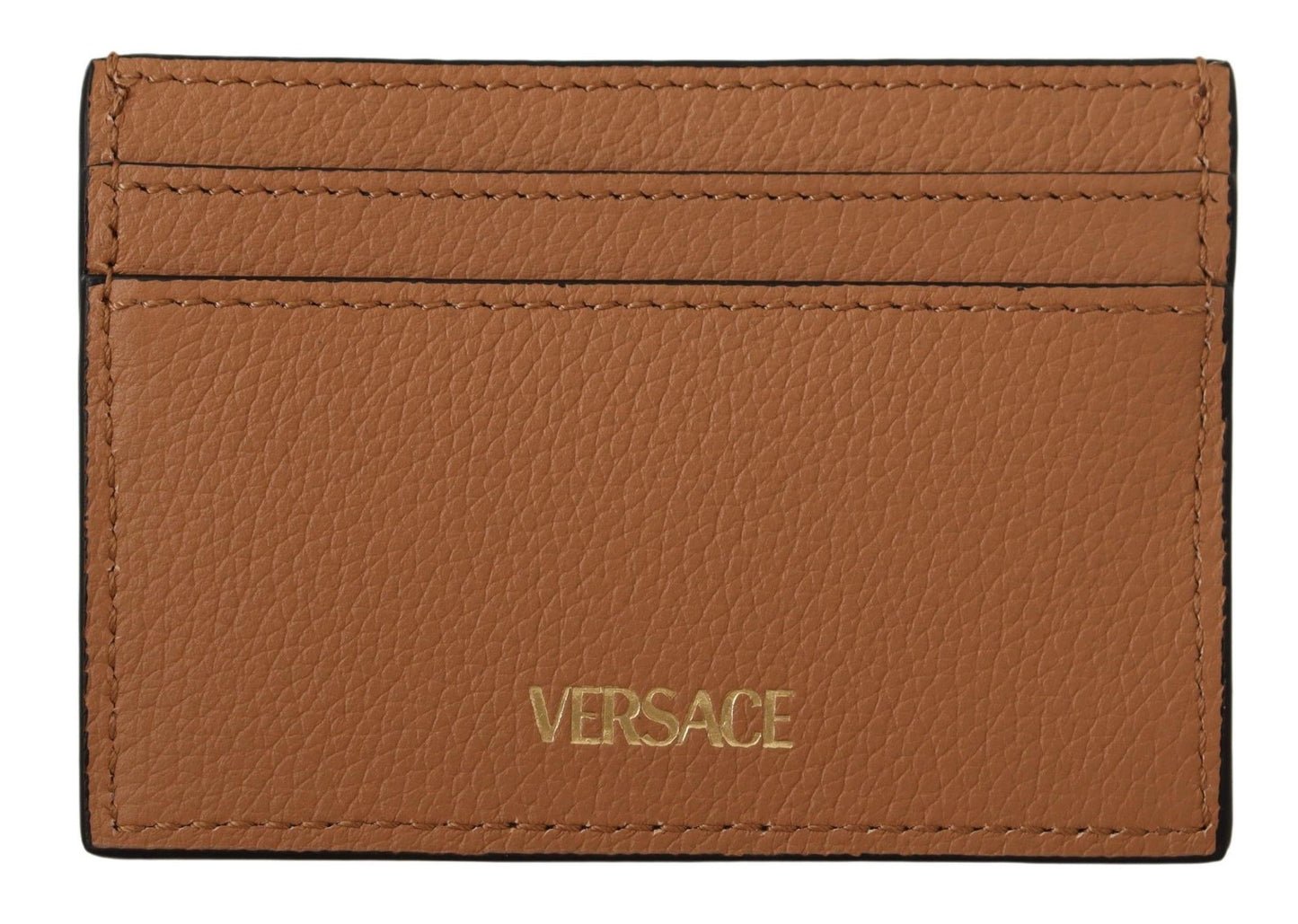 Versace Elegant Medusa Calf Leather Card Holder - Ora And Co.