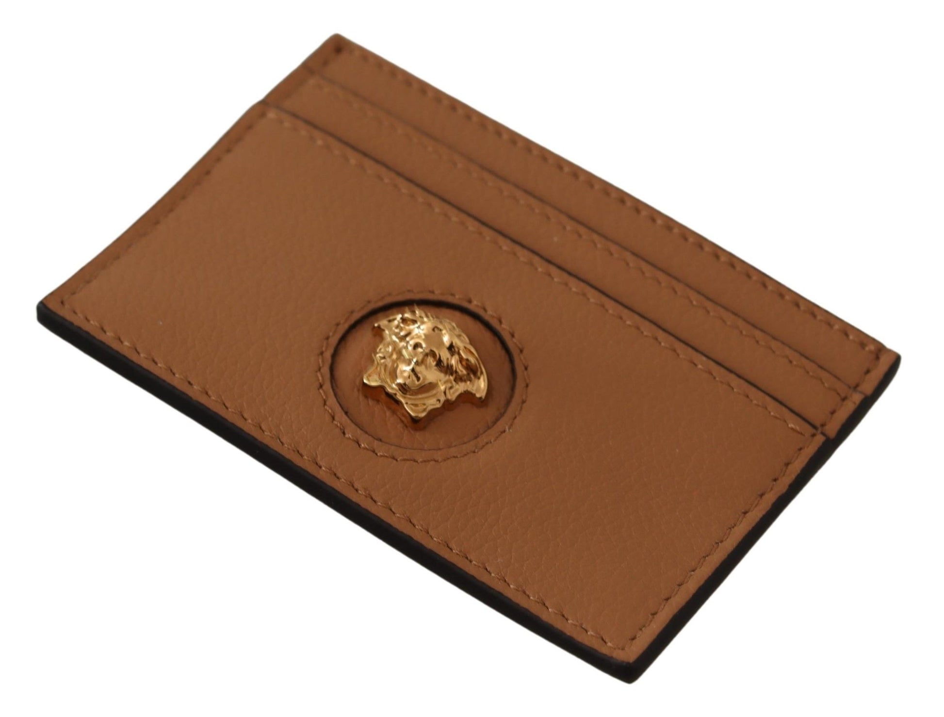 Versace Elegant Medusa Calf Leather Card Holder - Ora And Co.