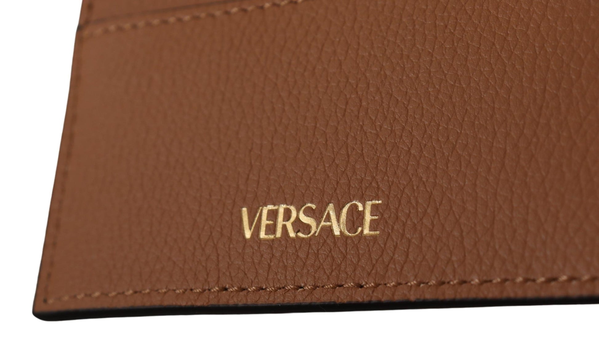 Versace Elegant Medusa Calf Leather Card Holder - Ora And Co.