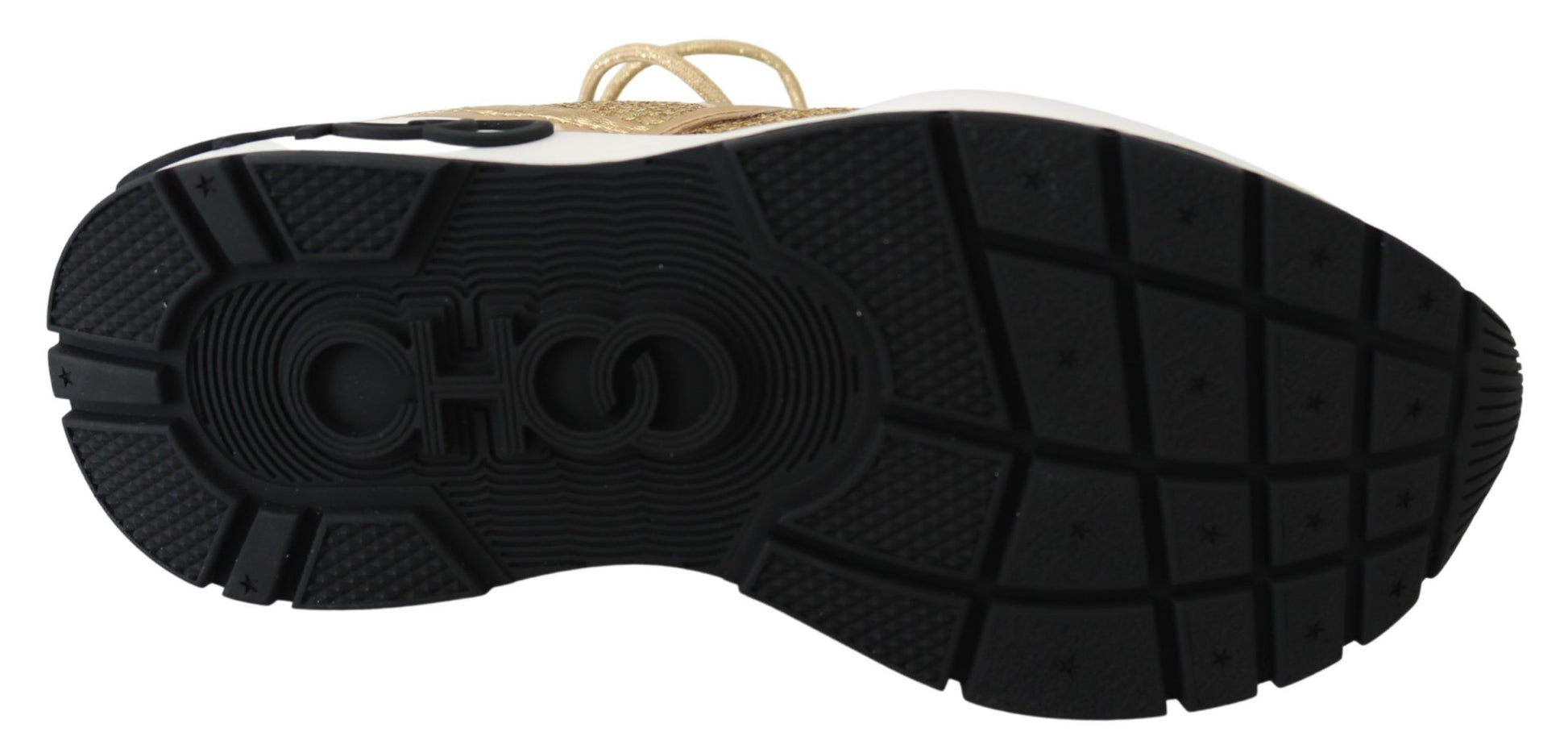 Jimmy Choo Golden Glamour Mesh Leather Sneakers - Ora And Co.