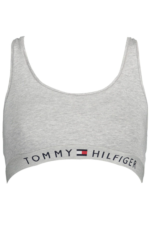 Tommy Hilfiger Gray Cotton Women Sports Bra - Ora And Co.