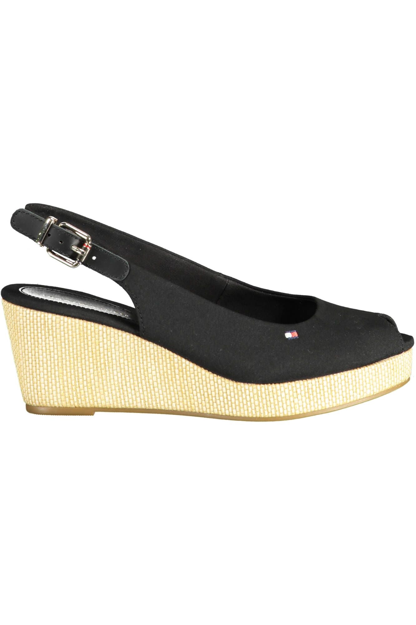 Tommy Hilfiger Black Cotton Women Sandal - Ora And Co.