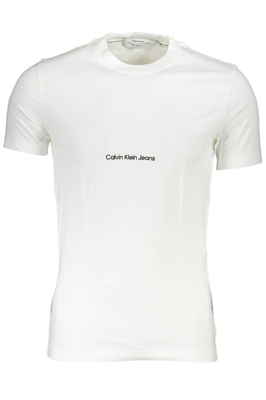 Calvin Klein White Cotton Men T-Shirt - Ora And Co.