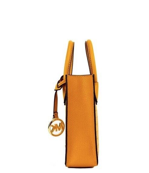 Michael Kors Mercer XS Honeycomb Gold Signature PVC North South Shopper Crossbody Bag - Ora And Co.