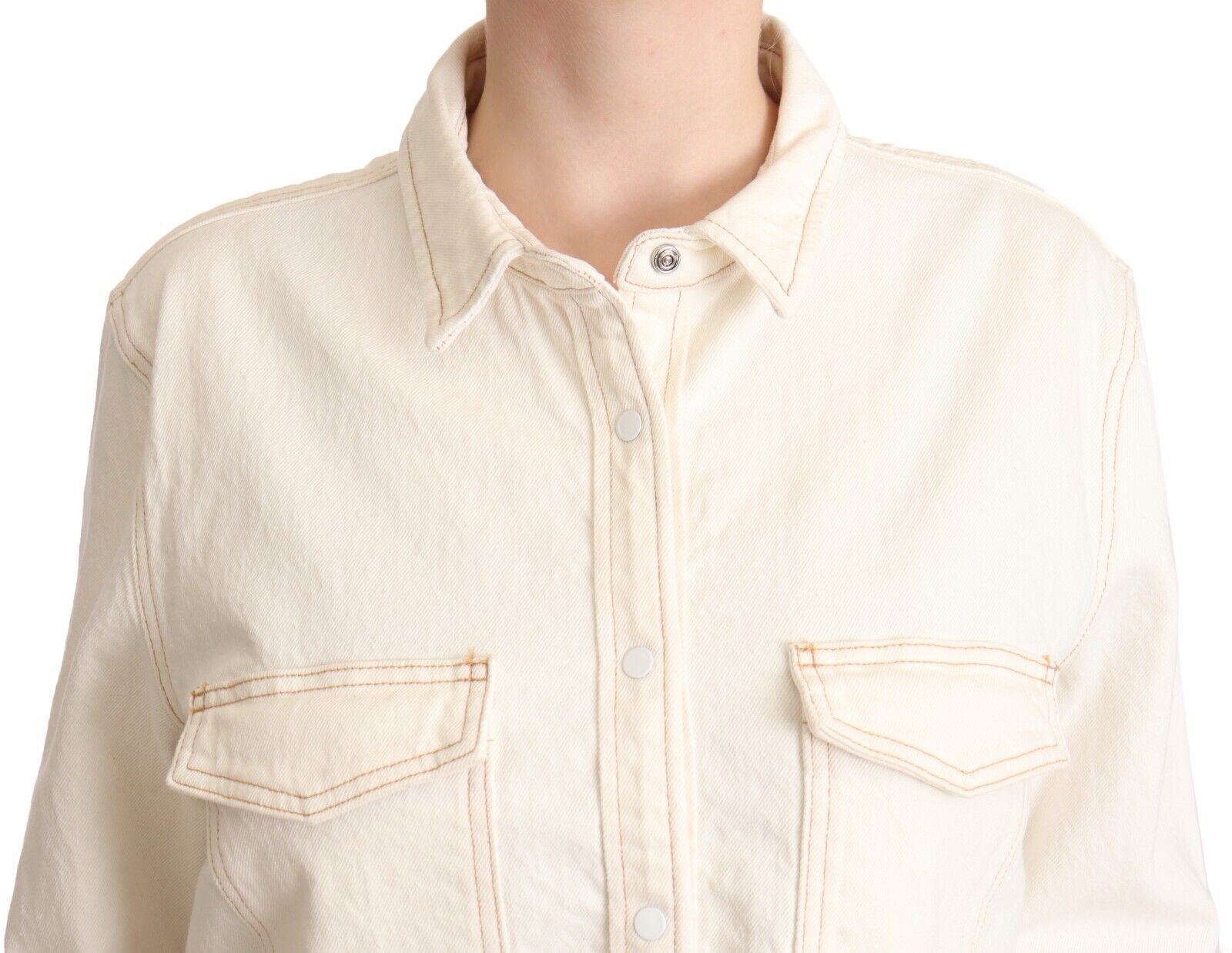 Levi's Elegant White Long Sleeve Collared Polo Top - Ora And Co.