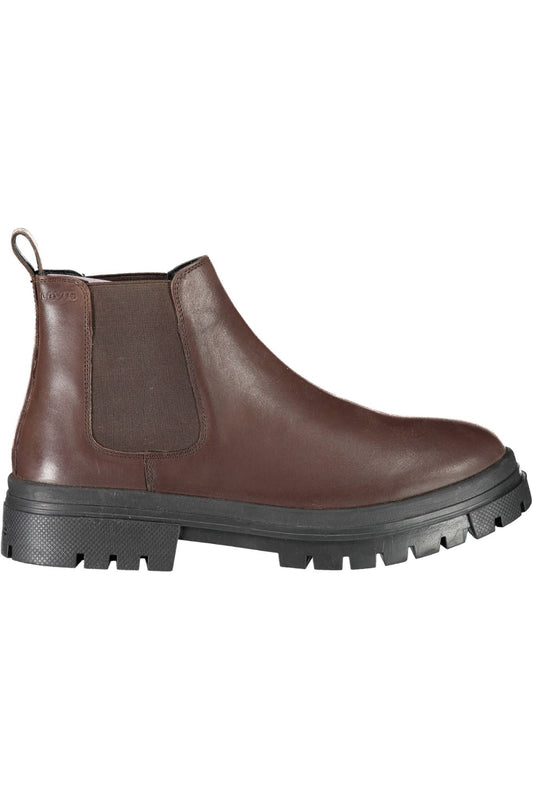 Levi's Brown Leather Men Boot - Ora And Co.