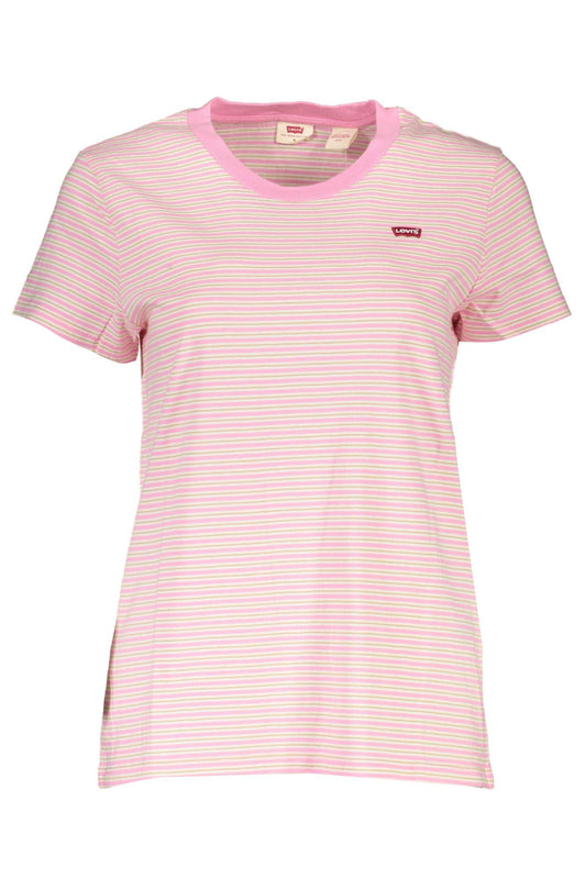 Levi's Pink Cotton Women T-Shirt - Ora And Co.