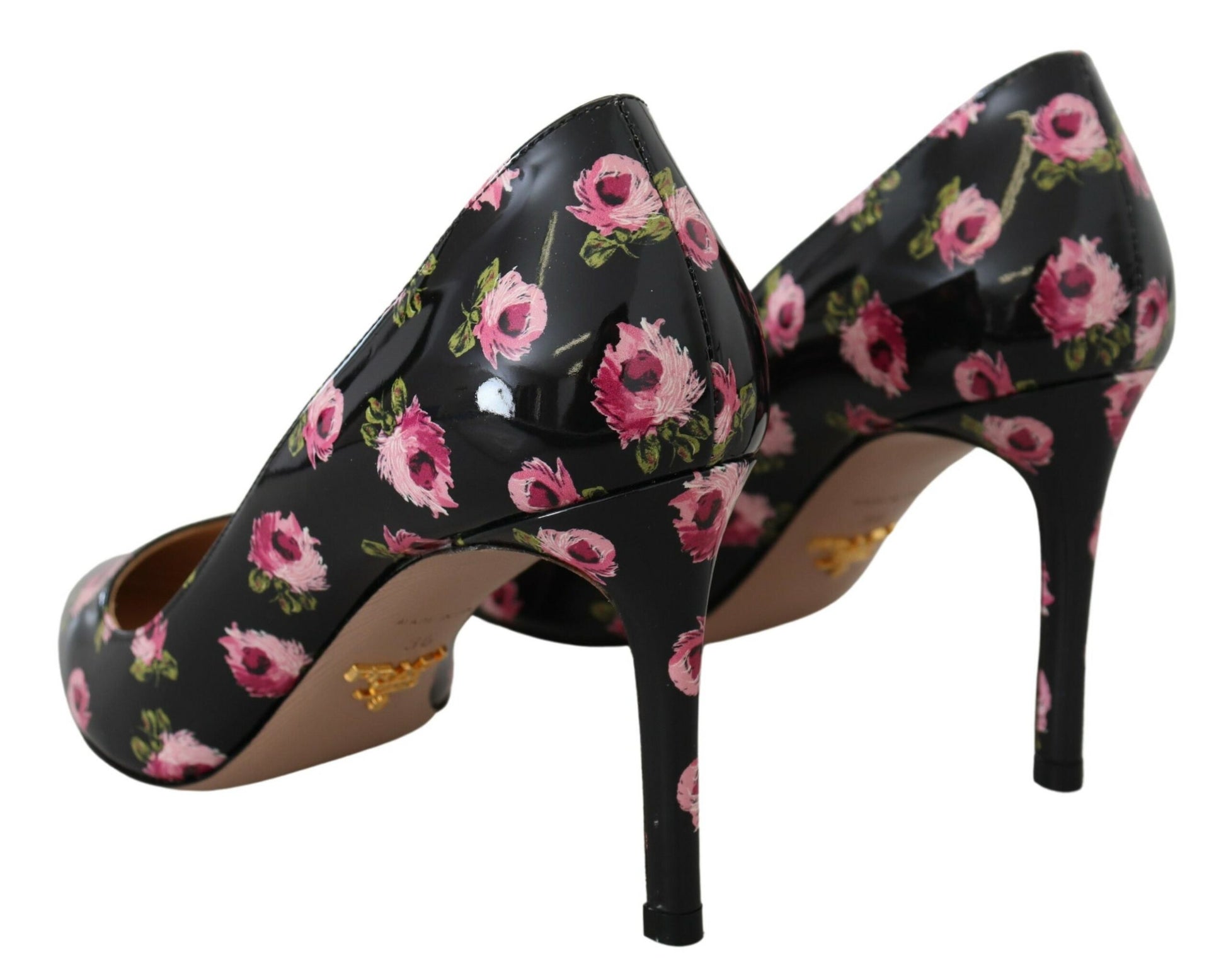 Prada Elegant Floral Print Leather Pumps - Ora And Co.