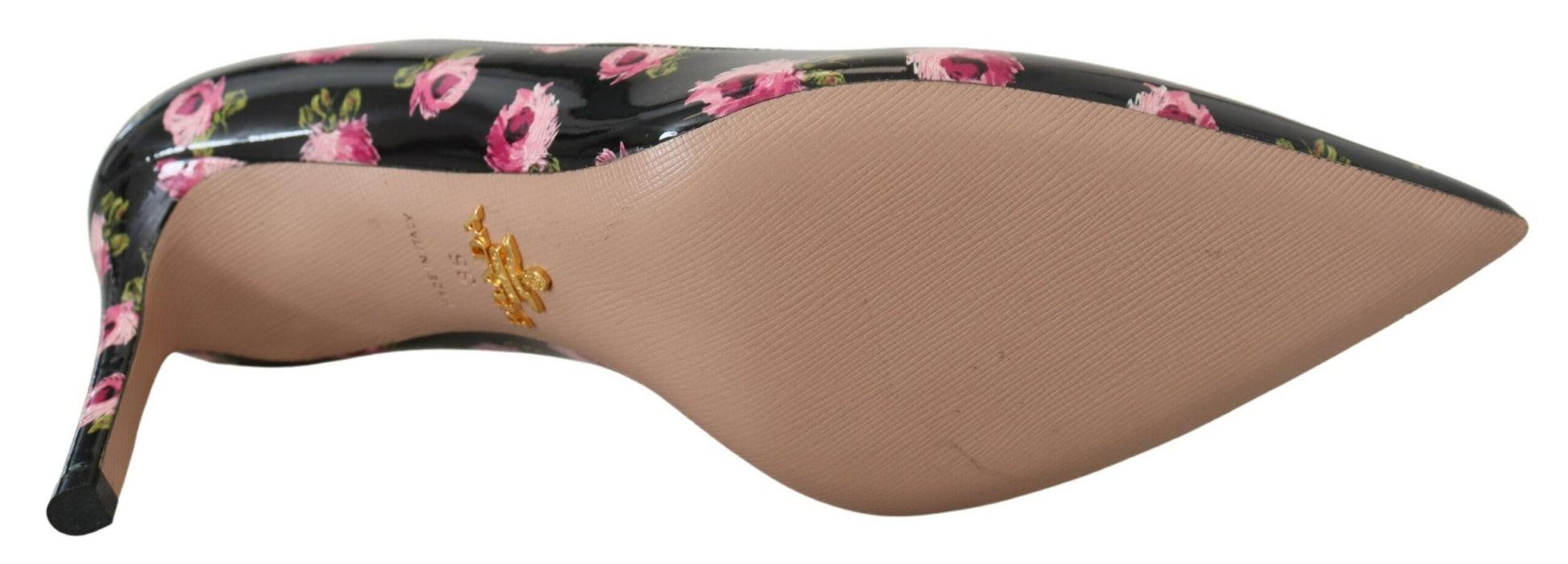 Prada Elegant Floral Print Leather Pumps - Ora And Co.