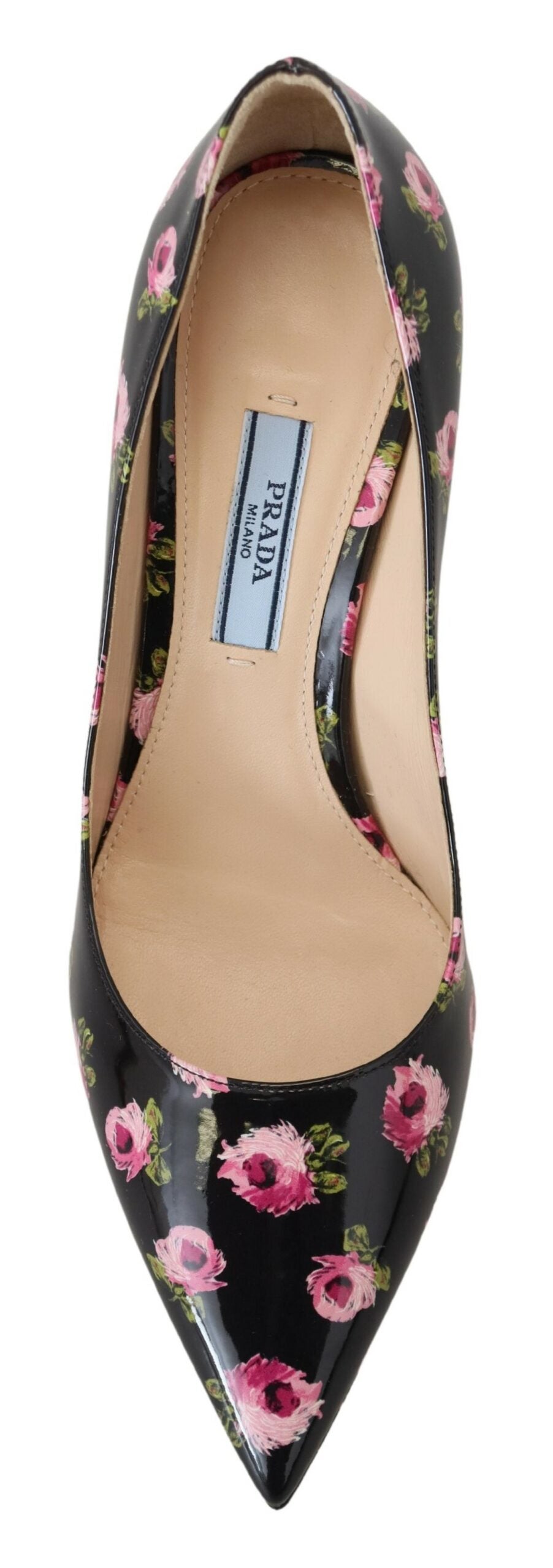 Prada Elegant Floral Print Leather Pumps - Ora And Co.