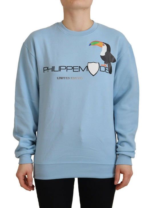 Philippe Model Chic Light Blue Logo Embellished Sweater - Ora And Co.