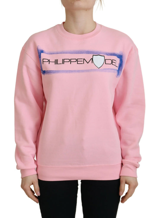 Philippe Model Elegant Pink Long Sleeve Pullover Sweater - Ora And Co.