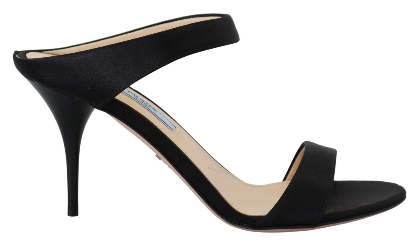 Prada Elegant Black Leather Heels Pumps - Ora And Co.