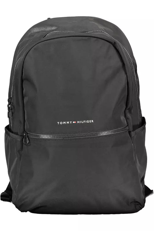 Tommy Hilfiger Black Polyester Men Backpack - Ora And Co.