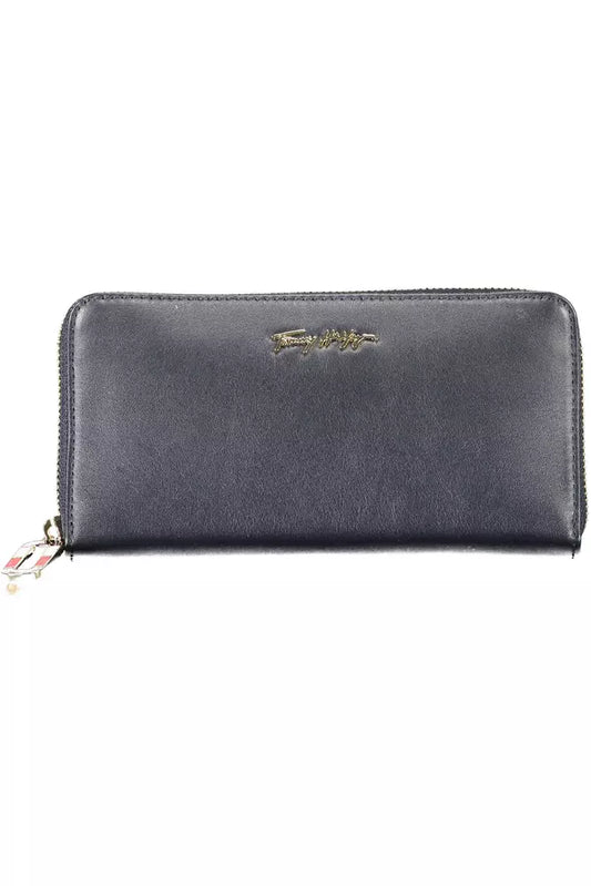 Tommy Hilfiger Blue Leather Women Wallet - Ora And Co.