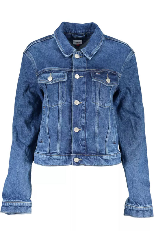 Tommy Hilfiger Blue Cotton Women Jacket