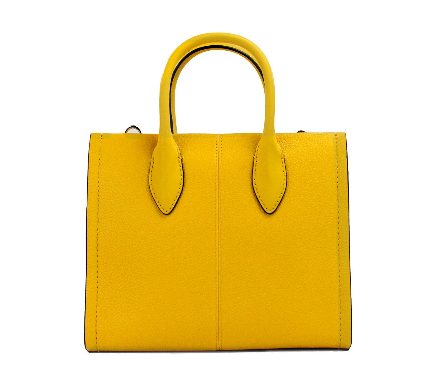 Michael Kors Mirella Small Jasmine Yellow Leather Top Zip Shopper Tote Bag - Ora And Co.