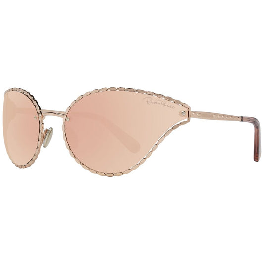 Roberto Cavalli Rose Gold Oval Mirrored Sunglasses - Ora And Co.