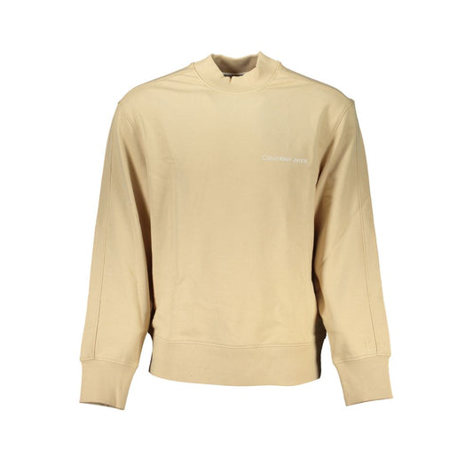 Calvin Klein Beige Crew Neck Logo Sweatshirt - Ora And Co.