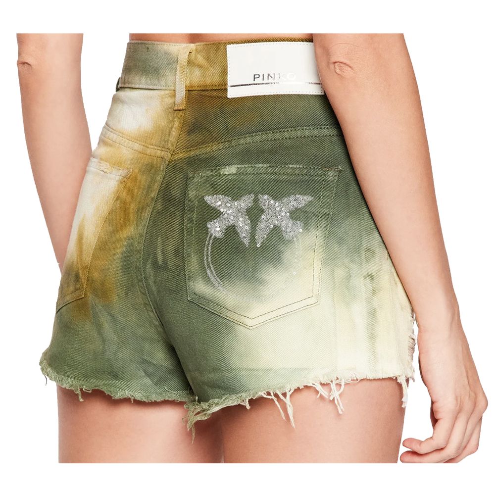 PINKO Green Cotton Women Short - Ora And Co.