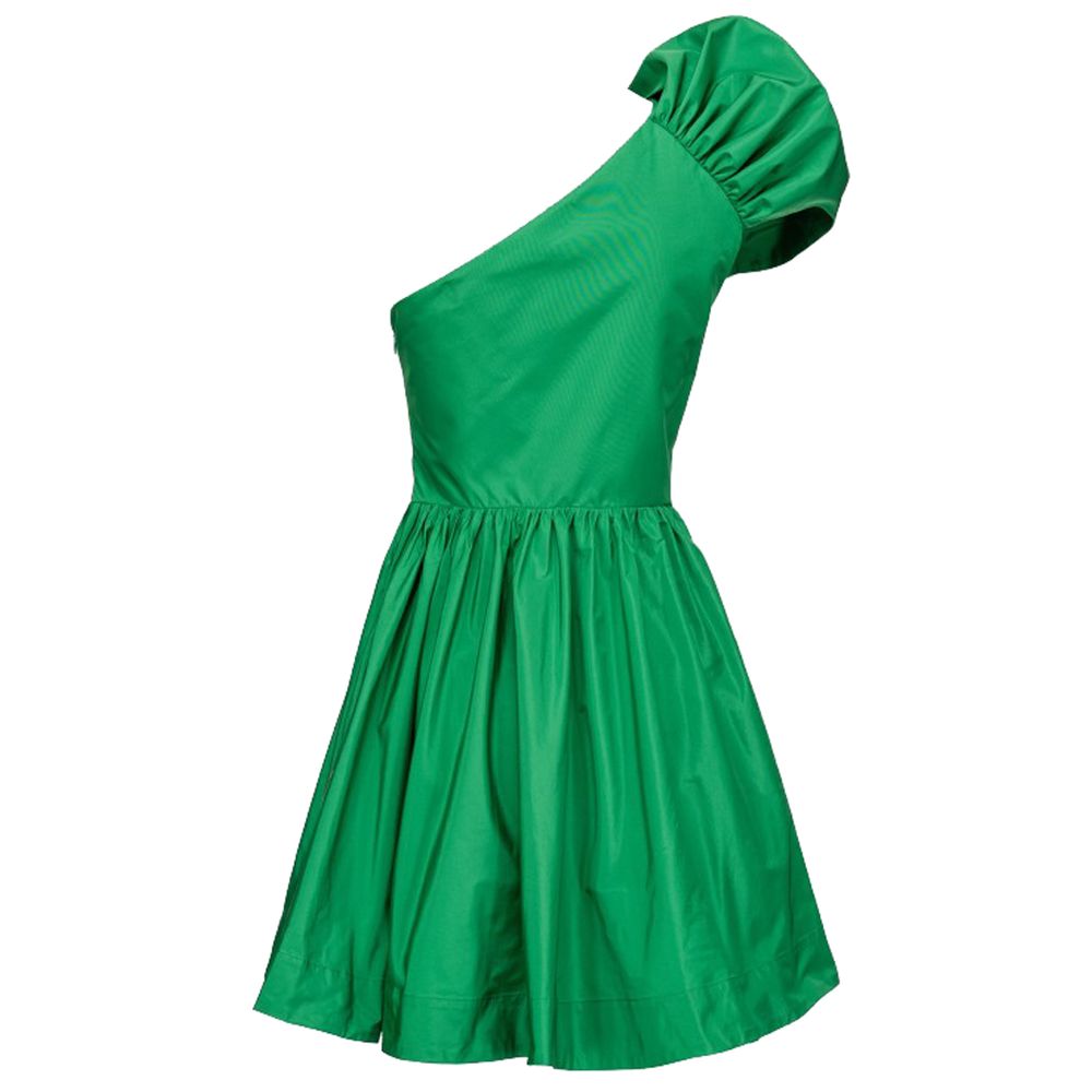 PINKO Chic Green Draped Bustier Flared Dress - Ora And Co.