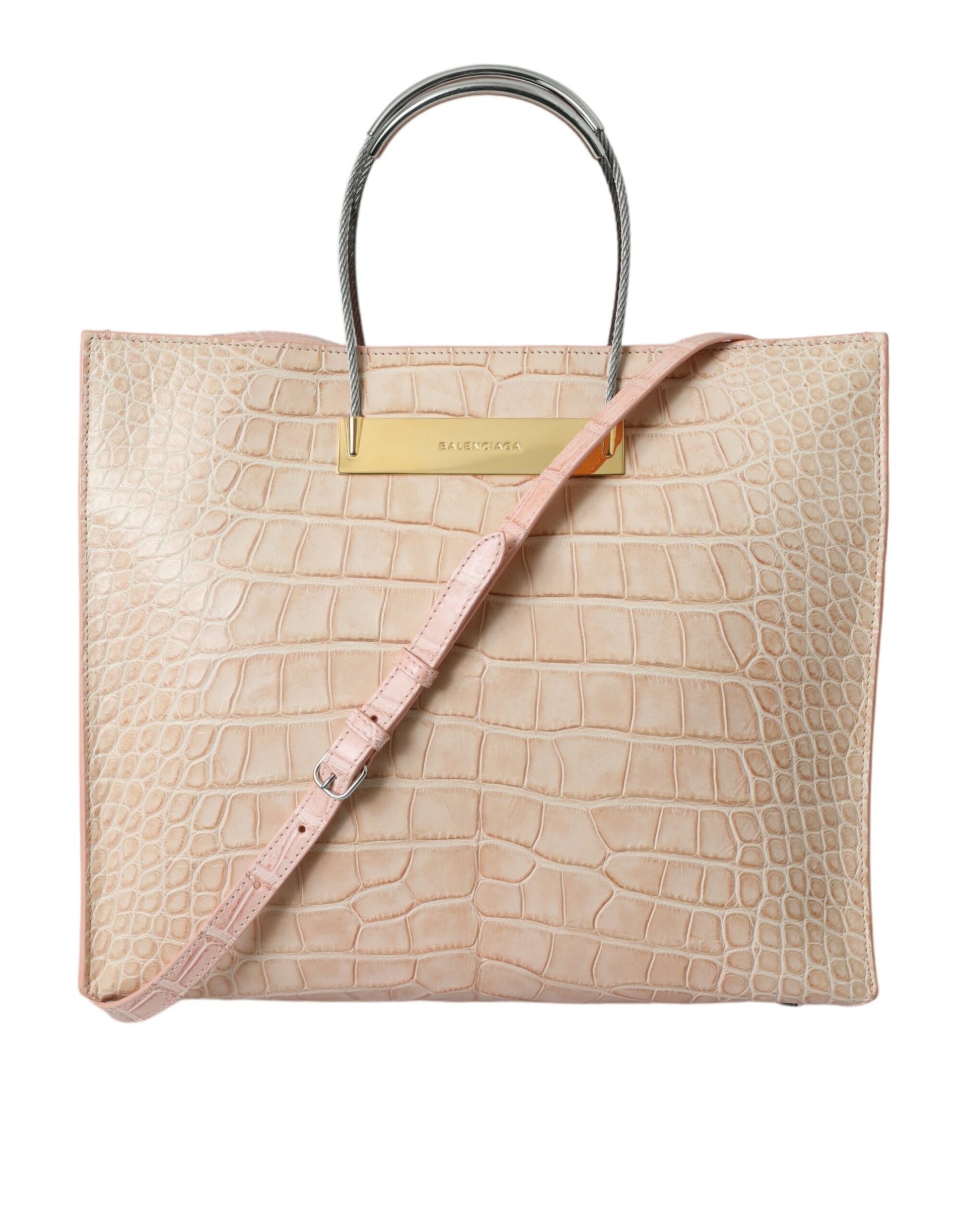 Balenciaga Alligator Leather Chic Pink Tote Bag - Ora And Co.