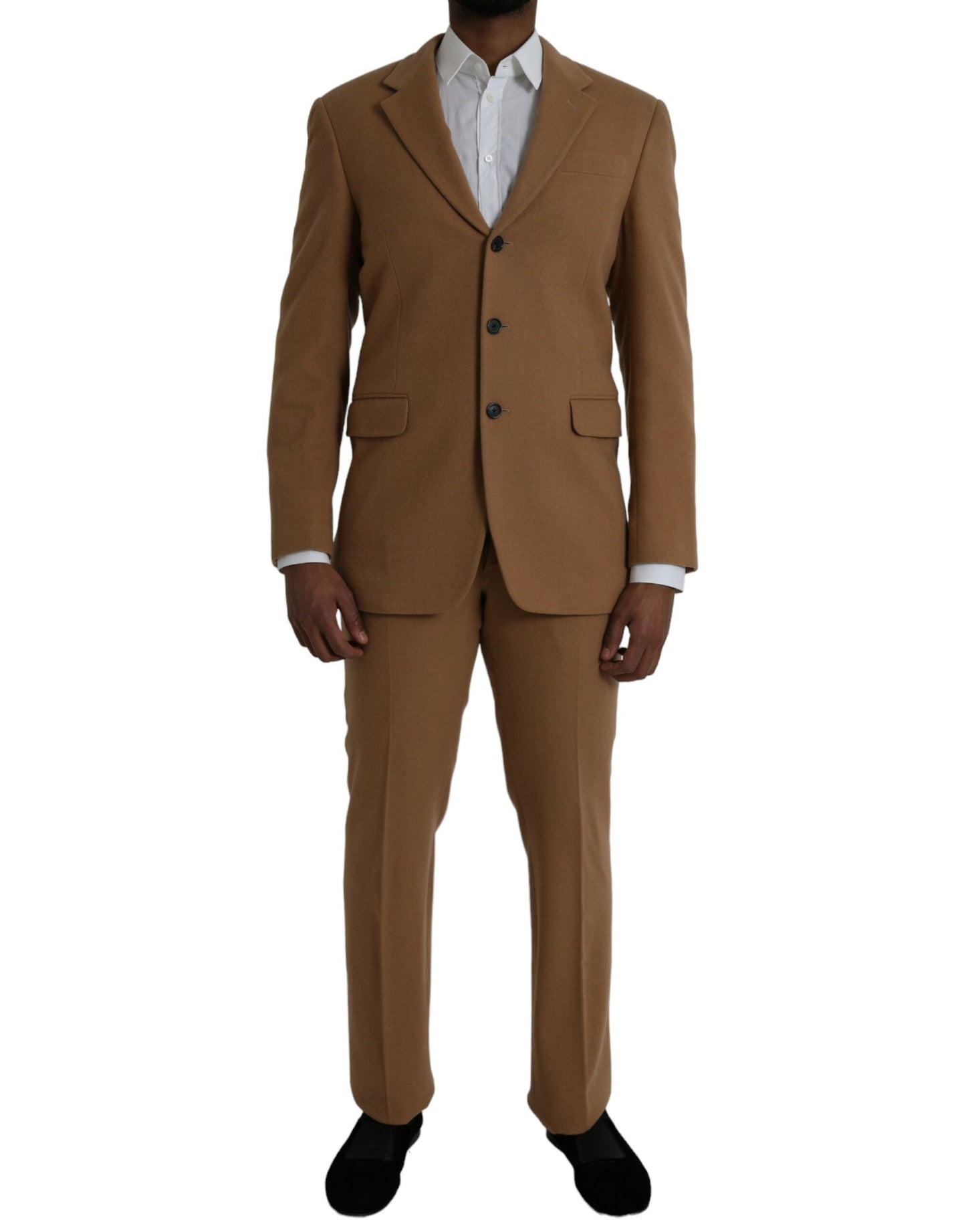 Prada Brown Cashmere 2 Piece Single Breasted Suit - Ora And Co.