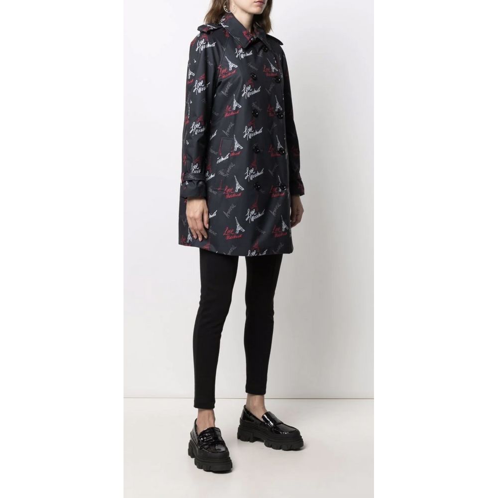 Love Moschino Black Polyester Women Coat - Ora And Co.