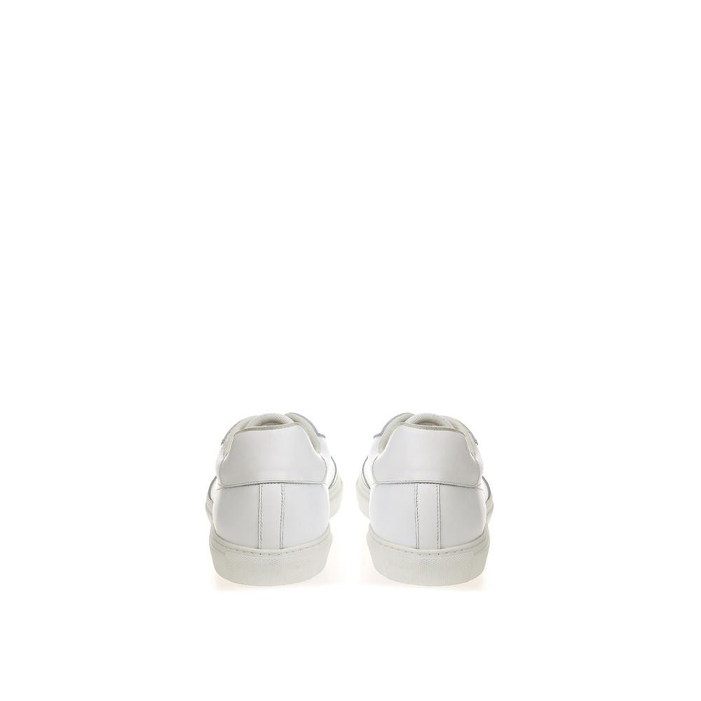 Roberto Cavalli White Leather Sneakers Luxe Footwear - Ora And Co.