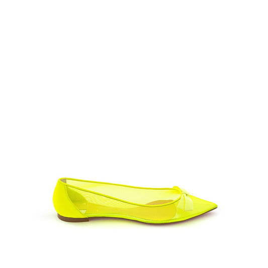 Christian Louboutin Sunshine Yellow Mesh Flat Elegance - Ora And Co.