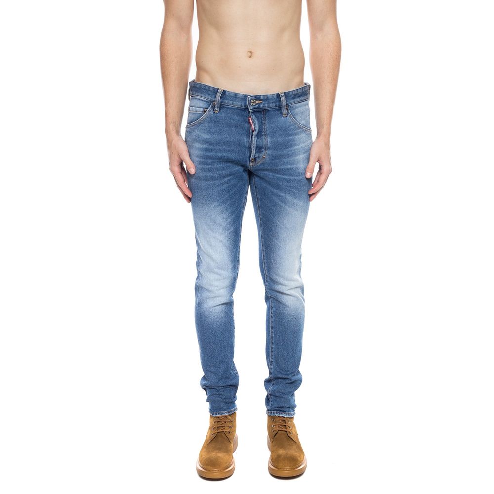 Dsquared² Blue Cotton Men's Distressed Jean - Ora And Co.