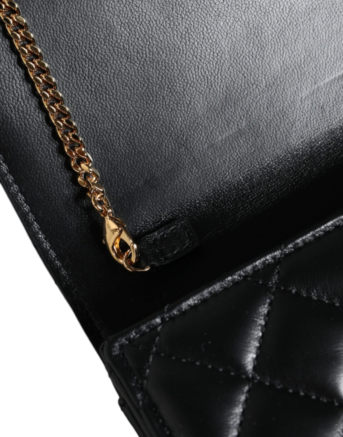 Versace Black Quilted Nappa Leather Crossbody Shoulder Bag