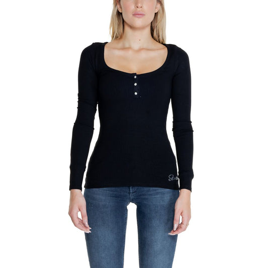 Guess Black Cotton Tops & T-Shirt