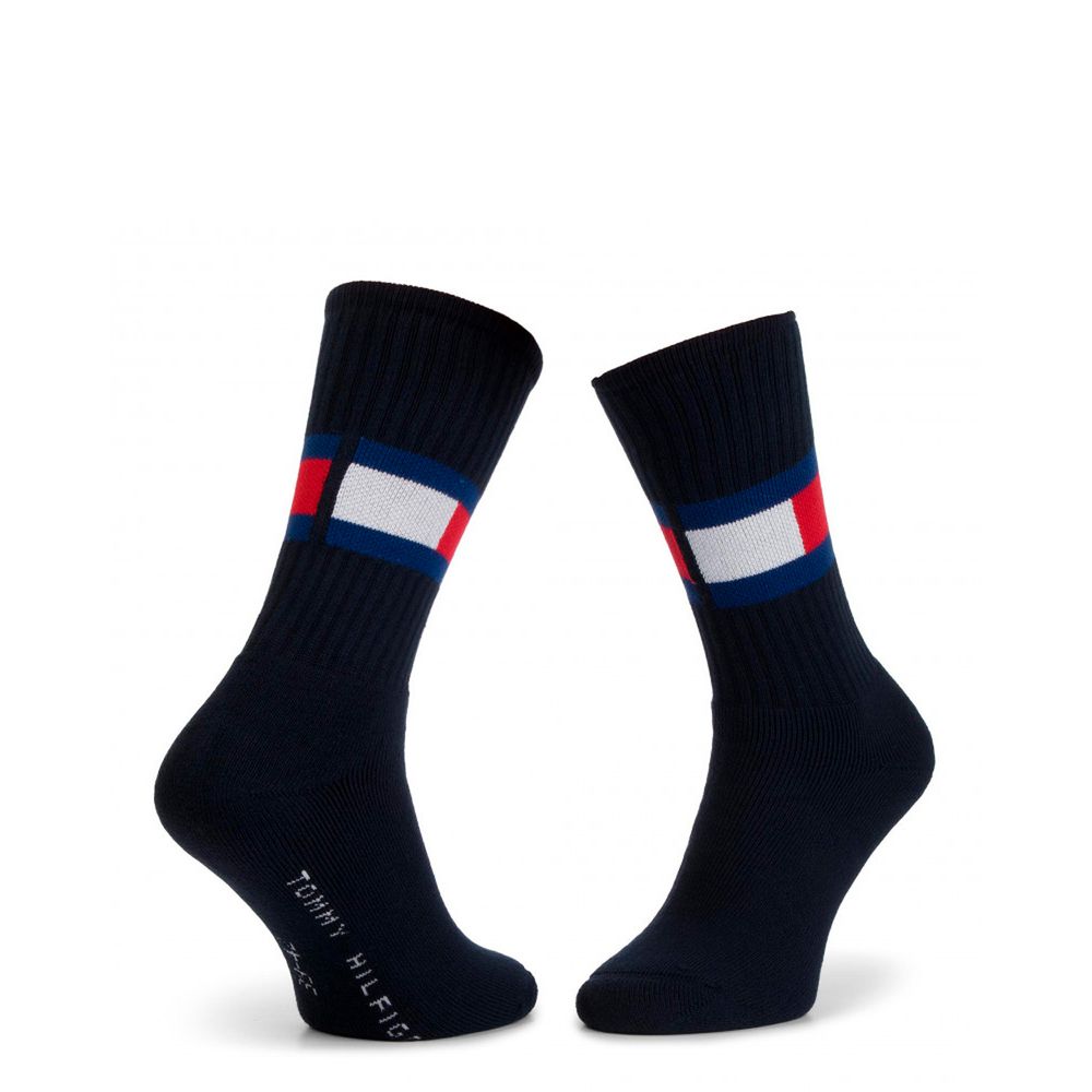 Tommy Hilfiger Blue Cotton Sock