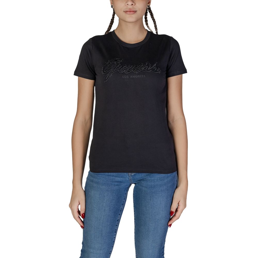 Guess Black Cotton Tops & T-Shirt