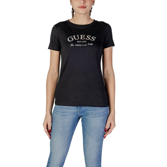 Guess Black Cotton Tops & T-Shirt - Ora And Co.