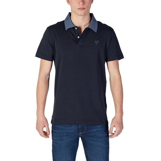 Guess Blue Cotton Polo Shirt